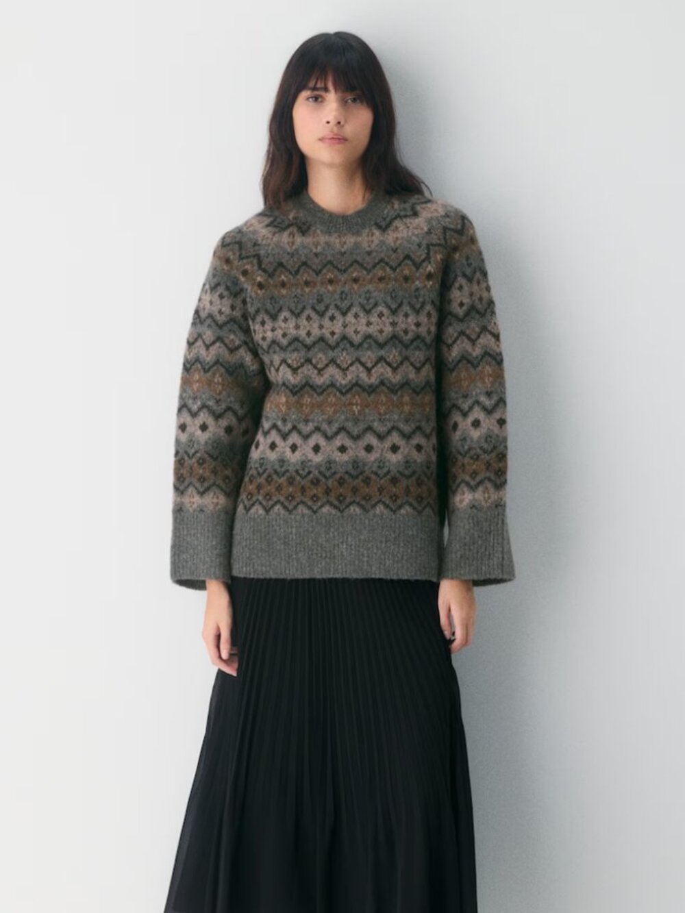Aritzia Wilfred Harlow Sweater dark h grey/ multi Size XS